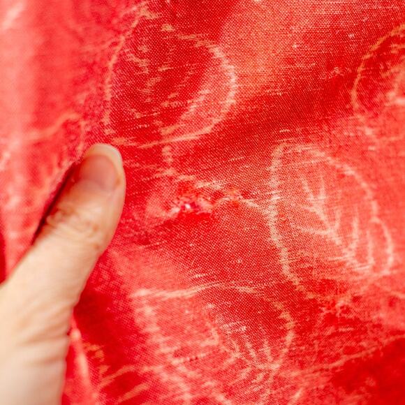 Vintage 60s Men’s Kimono Robe, Repair ISSUES, Orange Cream Wool Japan Retro, LG - Picture 11 of 13